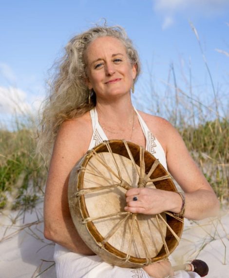 janet with medicine drum portrait — ~0.81